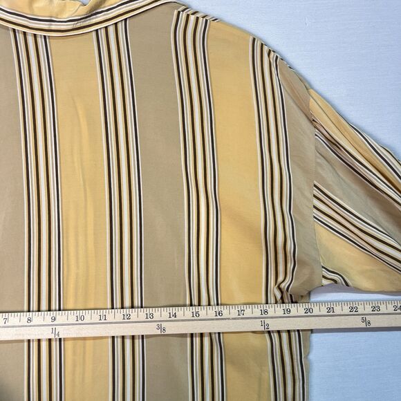 Linda Allard Ellen Tracy 100% Silk VTG 90s Long Sleeve Button Down Blouse Size 8 - Picture 6 of 6
